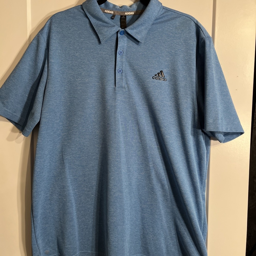 Adidas Men's Performance Polo Shirt Light Blue Size XL Adidas sustainability